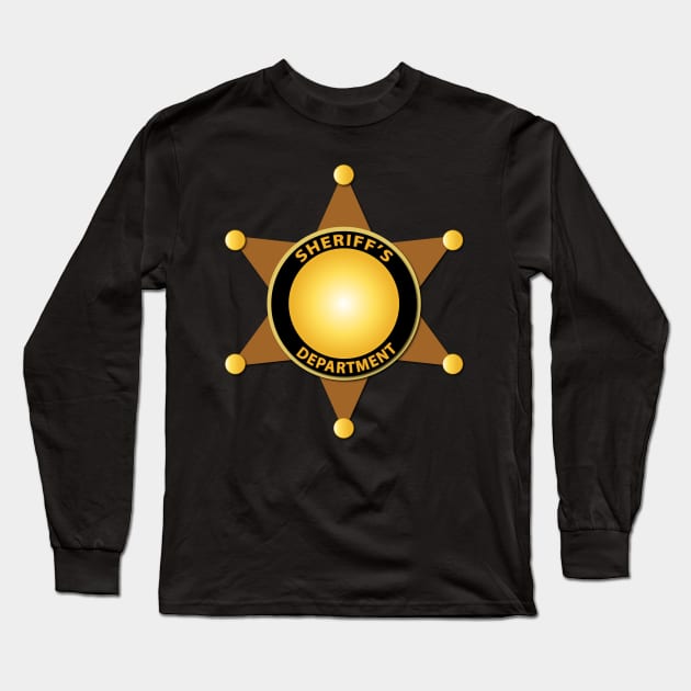 Sheriff's Badge Long Sleeve T-Shirt by twix123844